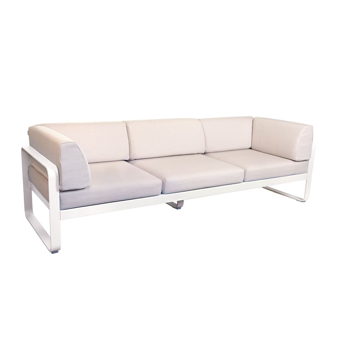Fermob Bellevie Canapé club 3 places Perle Blanc coton 01