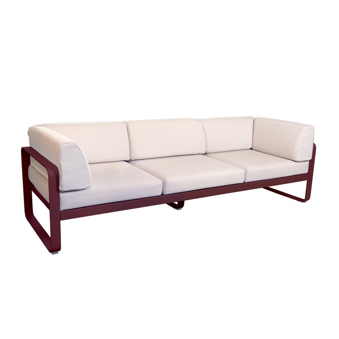 Fermob Bellevie Canapé club 3 places Perle Cerise noire B9