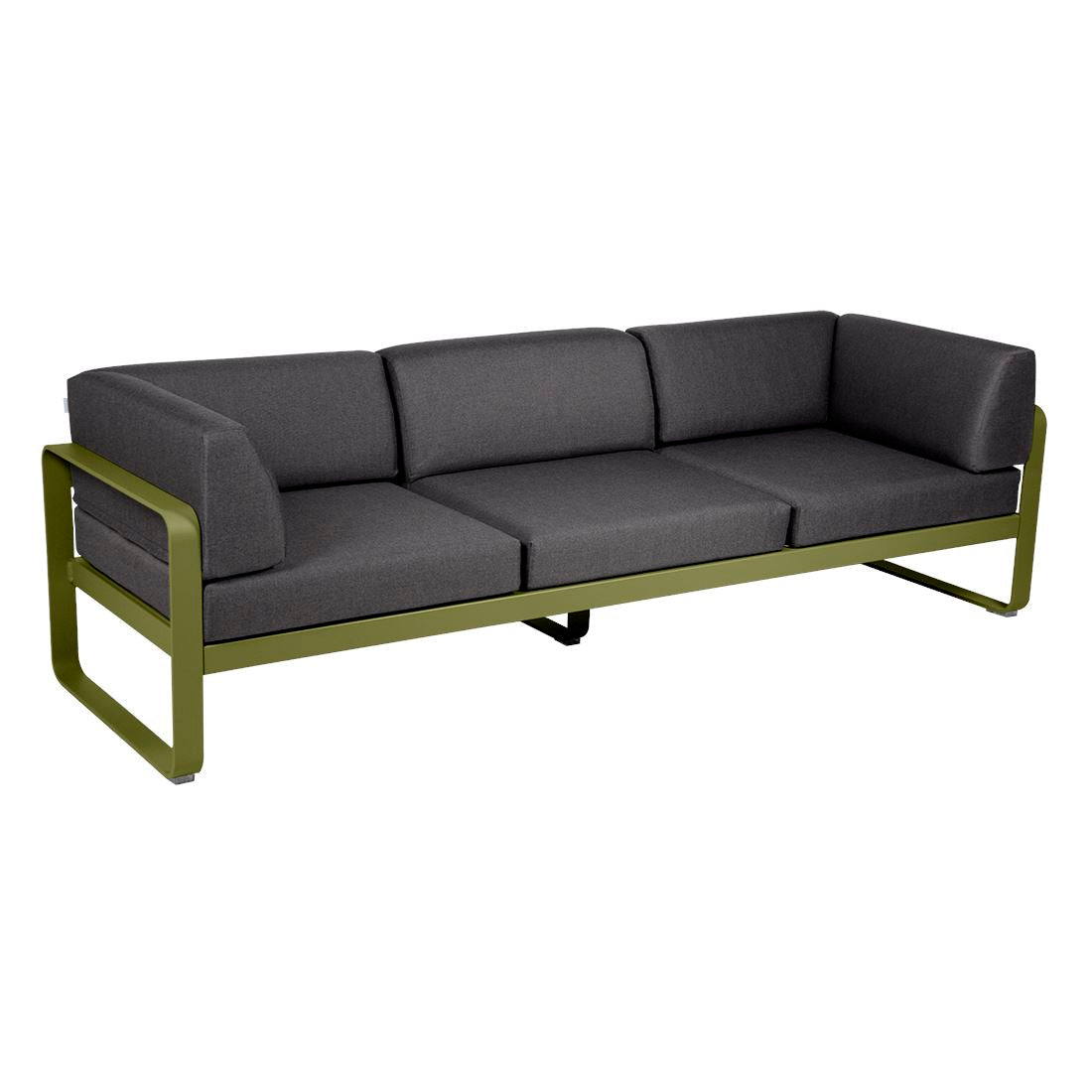 Fermob Bellevie Canapé club 3 places Pesto D3 Gris graphite A3