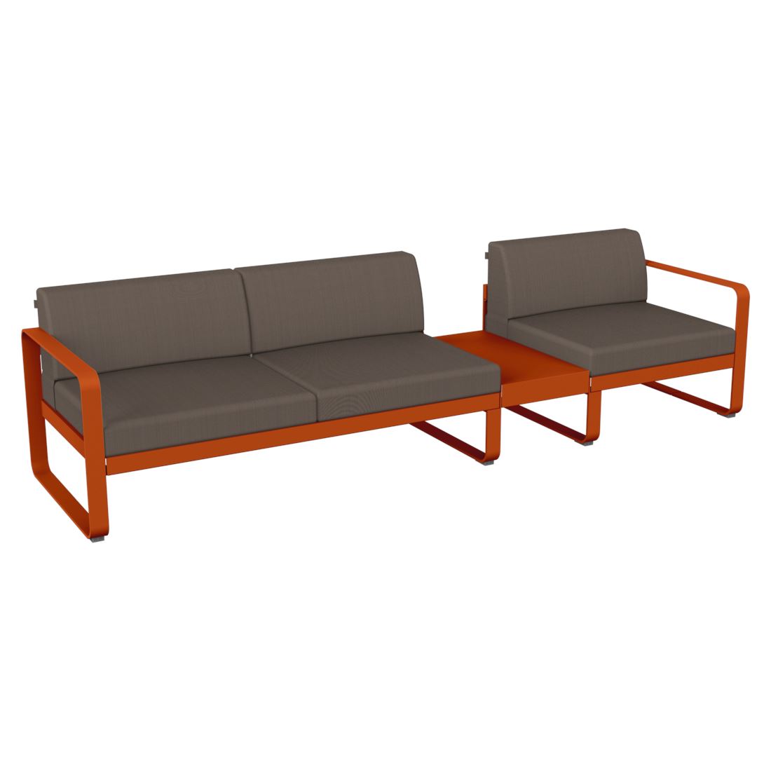 Fermob Bellevie Composition 1B Orange confite E2 Taupe grisé B8