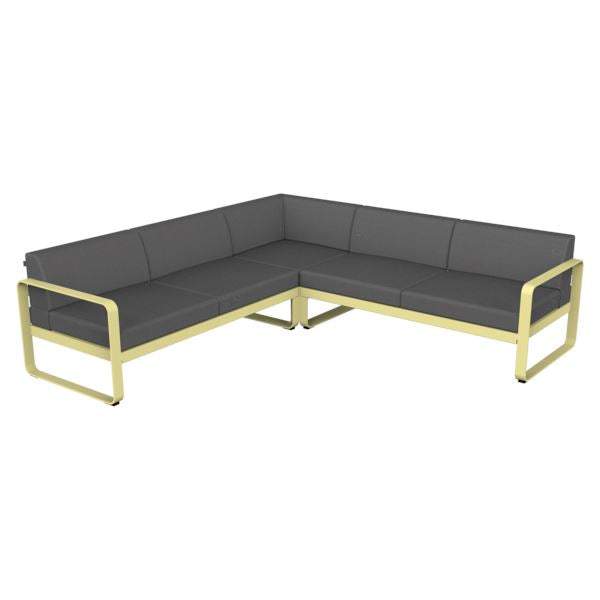 Fermob Bellevie Composition 2 Citron givré A6 Gris flanelle 79