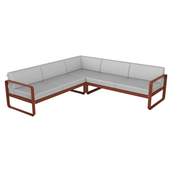 Fermob Bellevie Composition 2 Ocre rouge 20 Blanc grisé 81