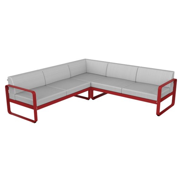 Fermob Bellevie Composition 2 Piment 43 Blanc grisé 81