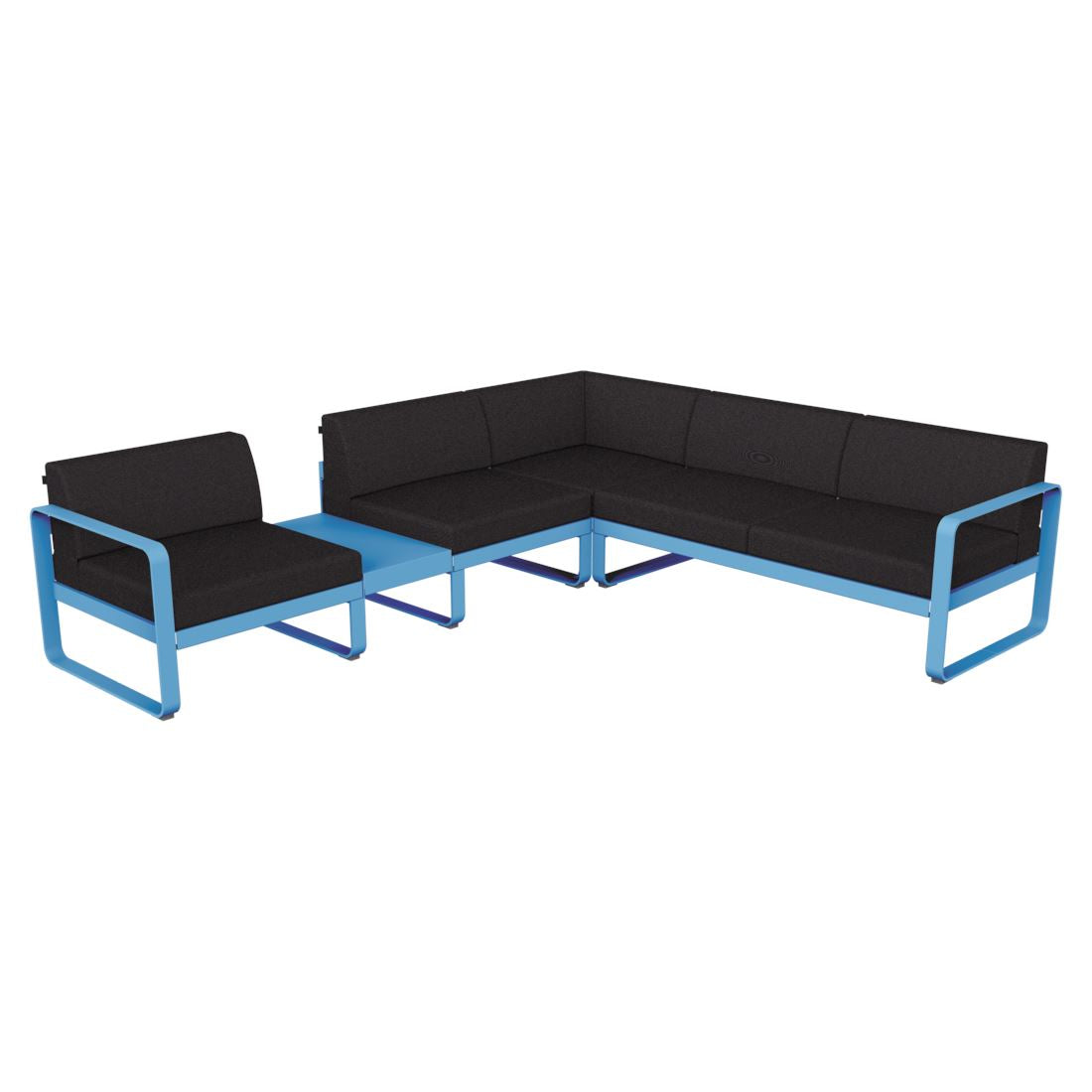 Fermob Bellevie Composition 3A Bleu maya E1 Gris graphite A3