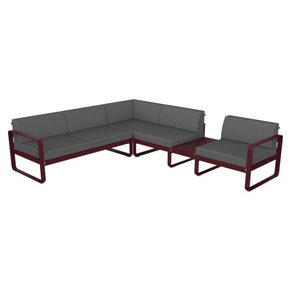 Fermob Bellevie Composition 3B Cerise noire B9 Gris flanelle 79