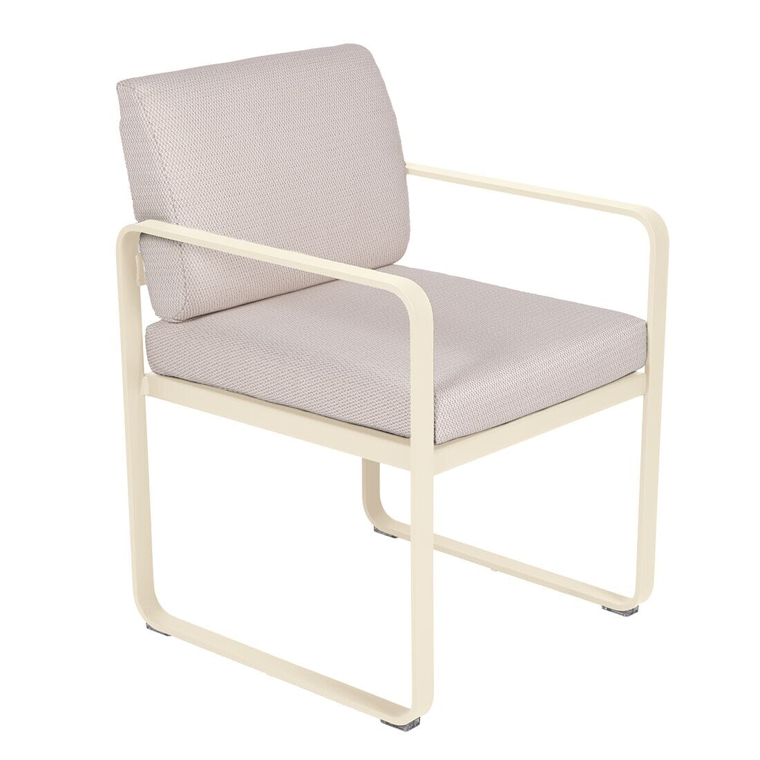 Fermob Bellevie Fauteuil Repas avec tissu Perle Beige latte E8