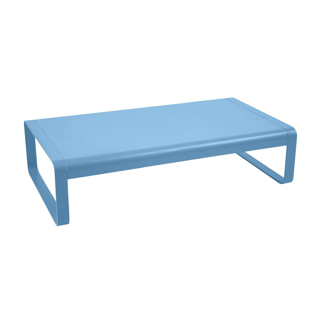 Fermob Bellevie Grande Table basse 138 x 80cm Bleu maya E1