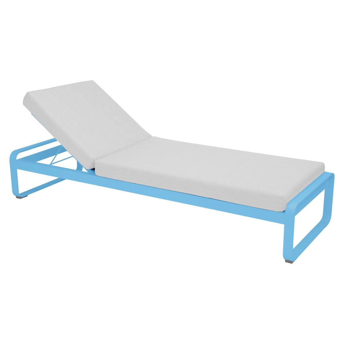 Fermob Bellevie Lit de soleil Bleu maya E1 Blanc grisé 81
