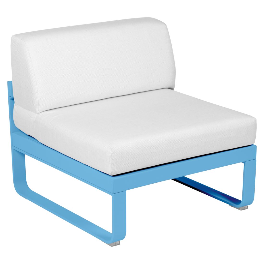 Fermob Bellevie Module central 1 place Bleu maya E1 Blanc grisé 81