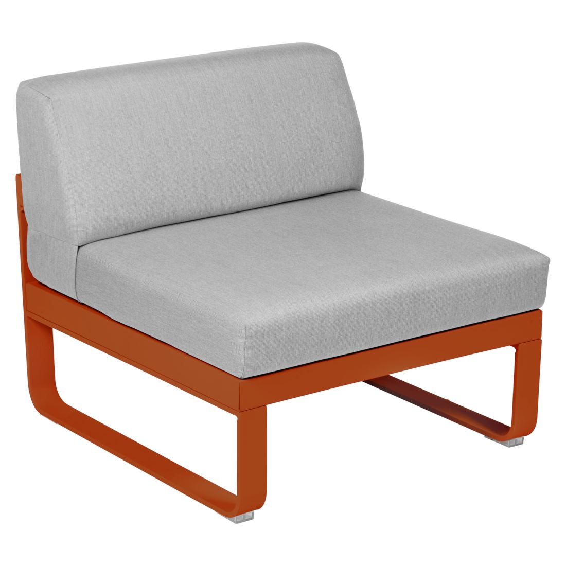 Fermob Bellevie Module central 1 place Orange confite E2 Gris flanelle 79
