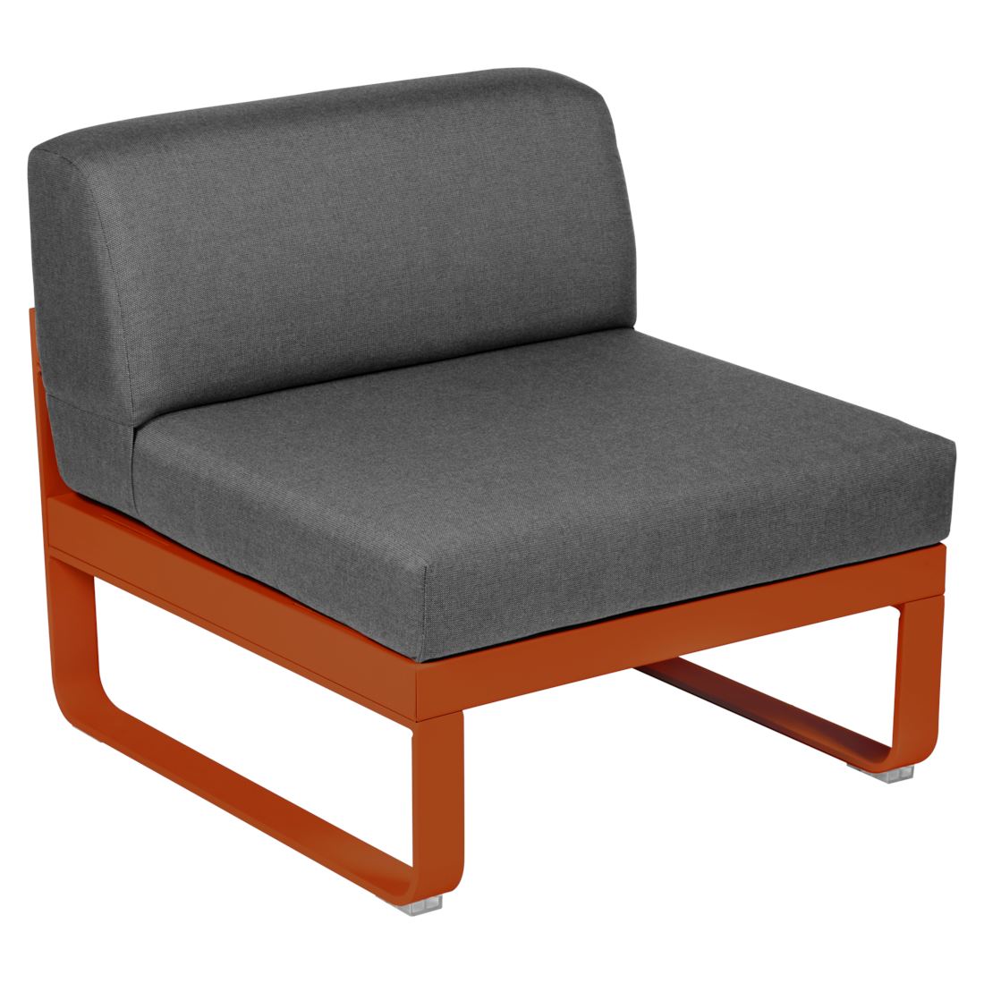 Fermob Bellevie Module central 1 place Orange confite E2 Gris graphite A3