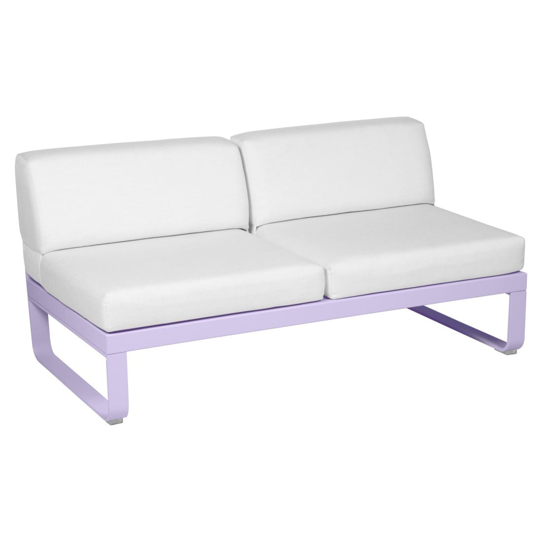 Fermob Bellevie Module central 2 places Guimauve D1 Blanc grisé 81