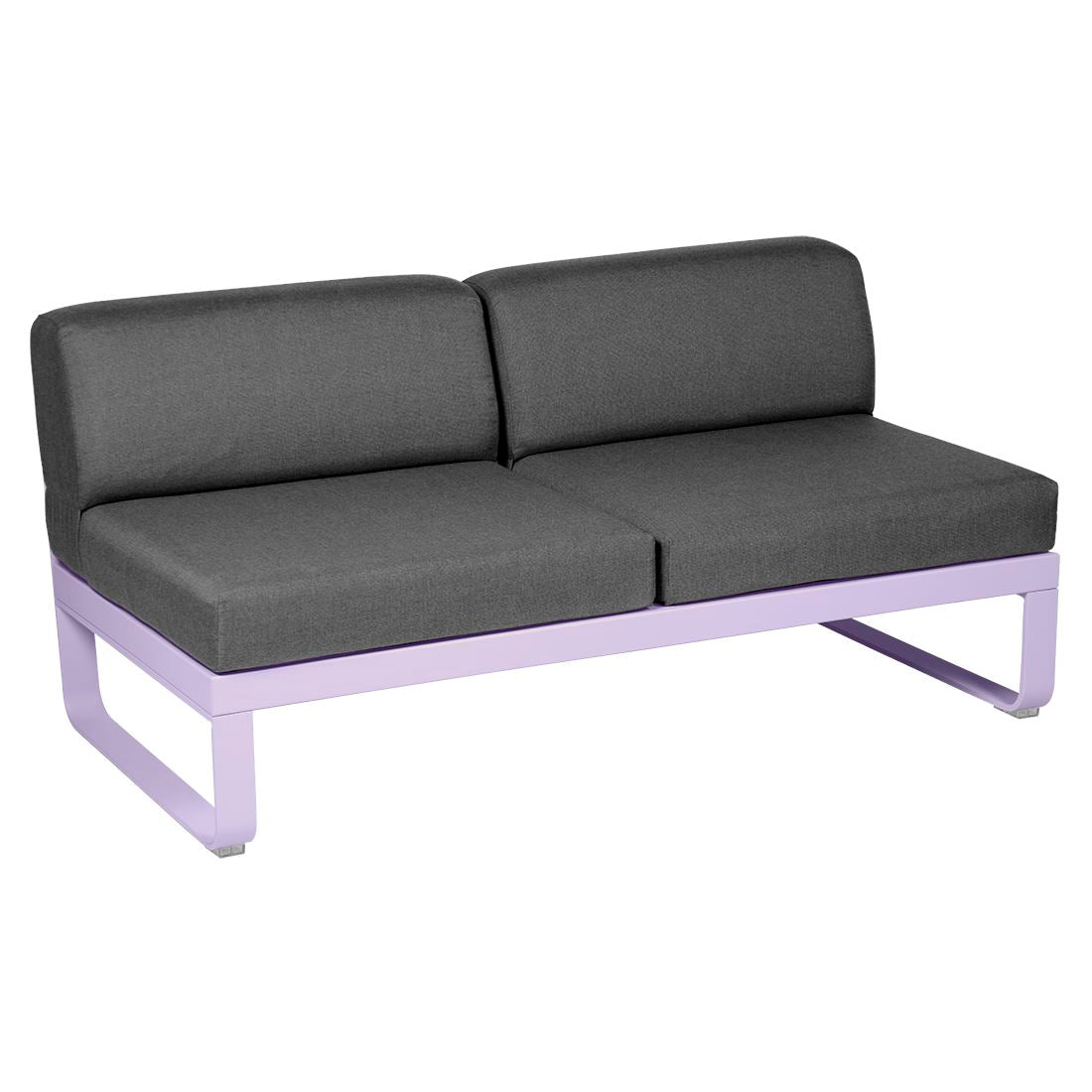 Fermob Bellevie Module central 2 places Guimauve D1 Gris graphite A3