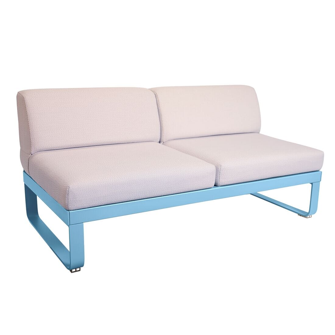 Fermob Bellevie Module central 2 places Perle Bleu maya E1