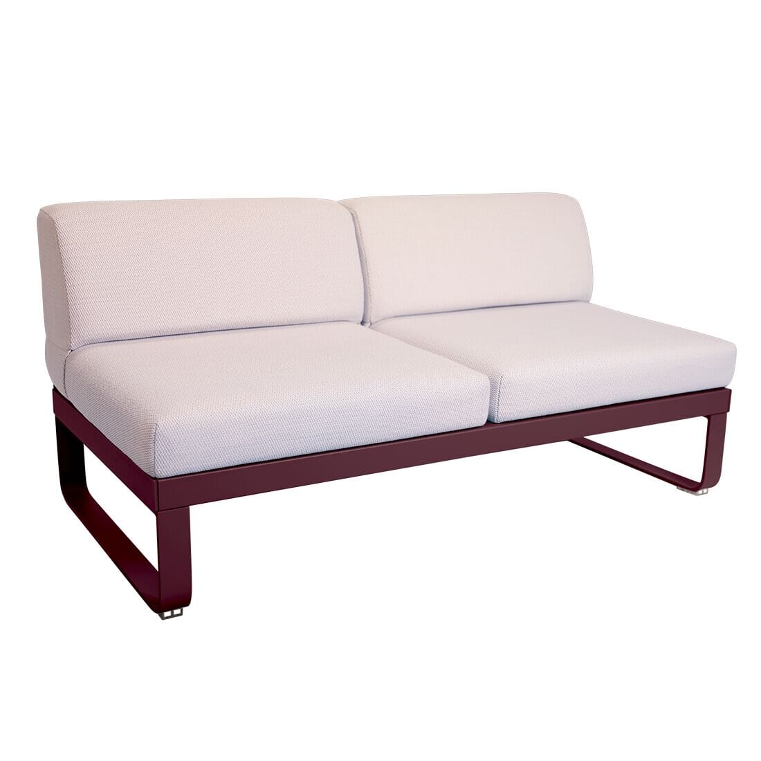 Fermob Bellevie Module central 2 places Perle Cerise noire B9