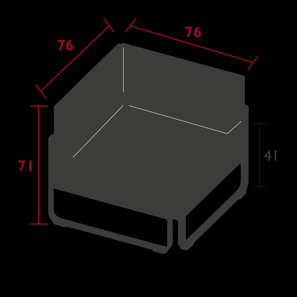 Fermob Bellevie Module d'angle 1 place