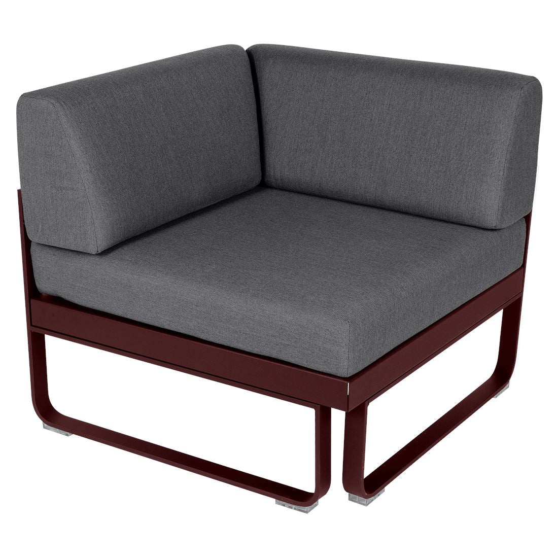 Fermob Bellevie Module d'angle - 1 place Cerise noire B9 Gris graphite A3