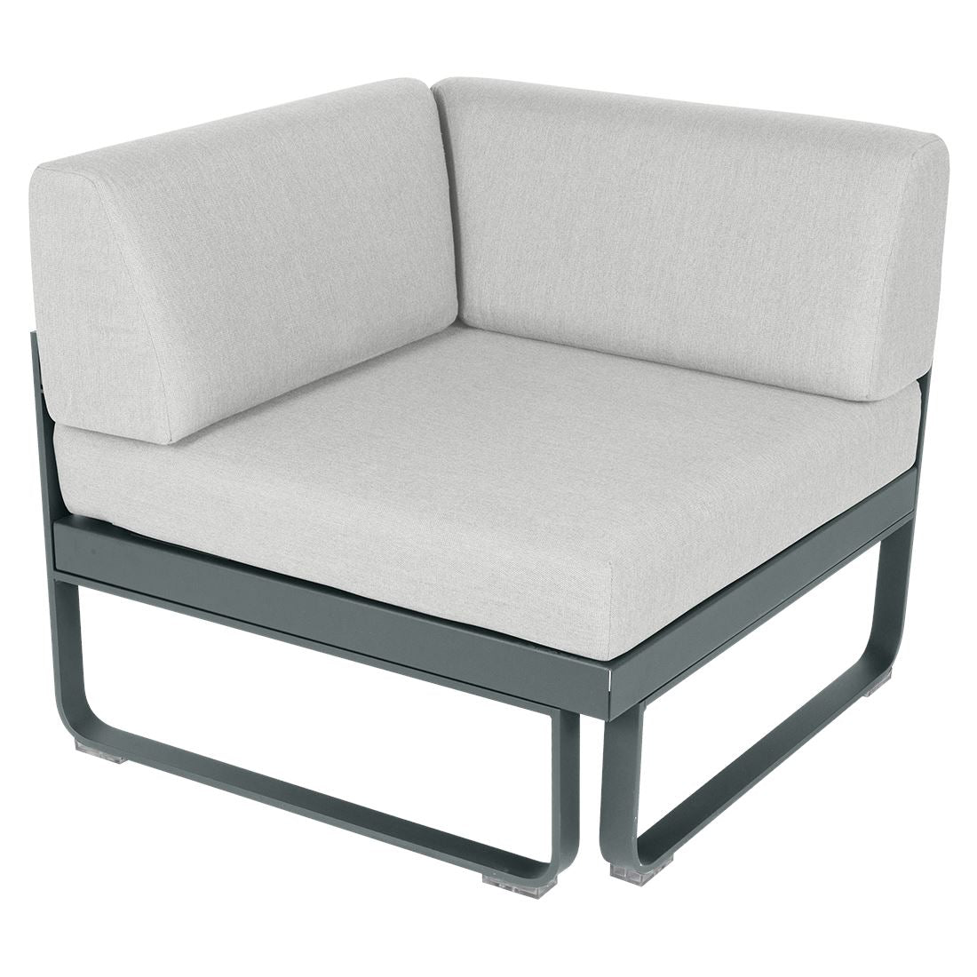 Fermob Bellevie Module d'angle - 1 place Gris orage 26 Blanc grisé 81