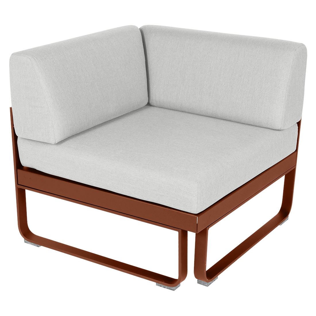 Fermob Bellevie Module d'angle - 1 place Ocre rouge 20 Blanc grisé 81