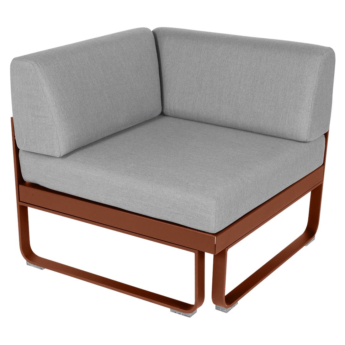 Fermob Bellevie Module d'angle - 1 place Ocre rouge 20 Gris flanelle 79