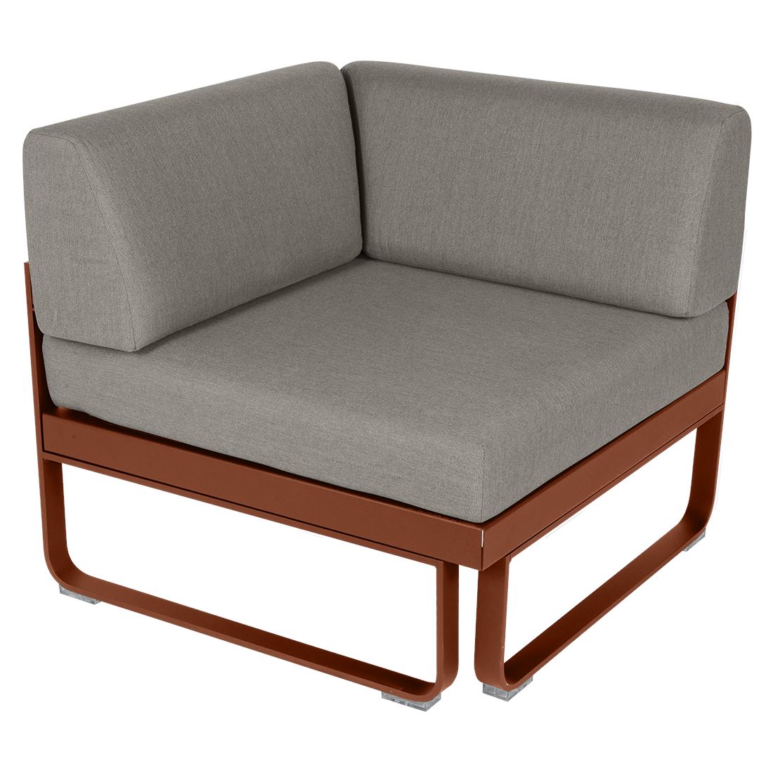 Fermob Bellevie Module d'angle - 1 place Ocre rouge 20 Taupe grisé B8