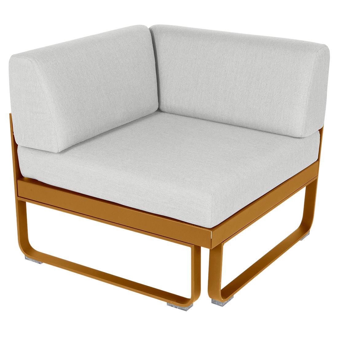 Fermob Bellevie Module d'angle - 1 place Pain d'épices D2 Blanc grisé 81