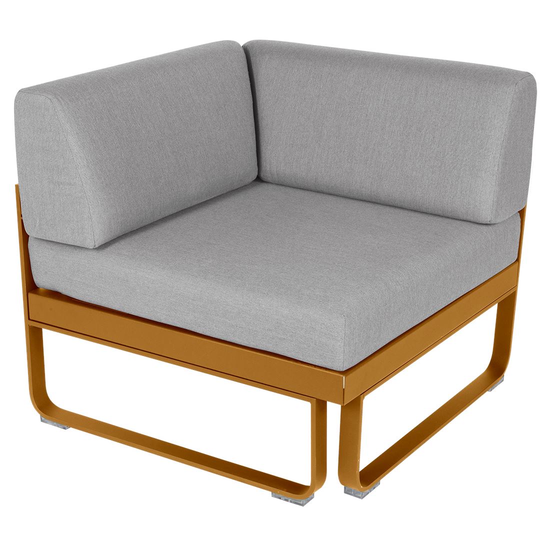 Fermob Bellevie Module d'angle - 1 place Pain d'épices D2 Gris flanelle 79