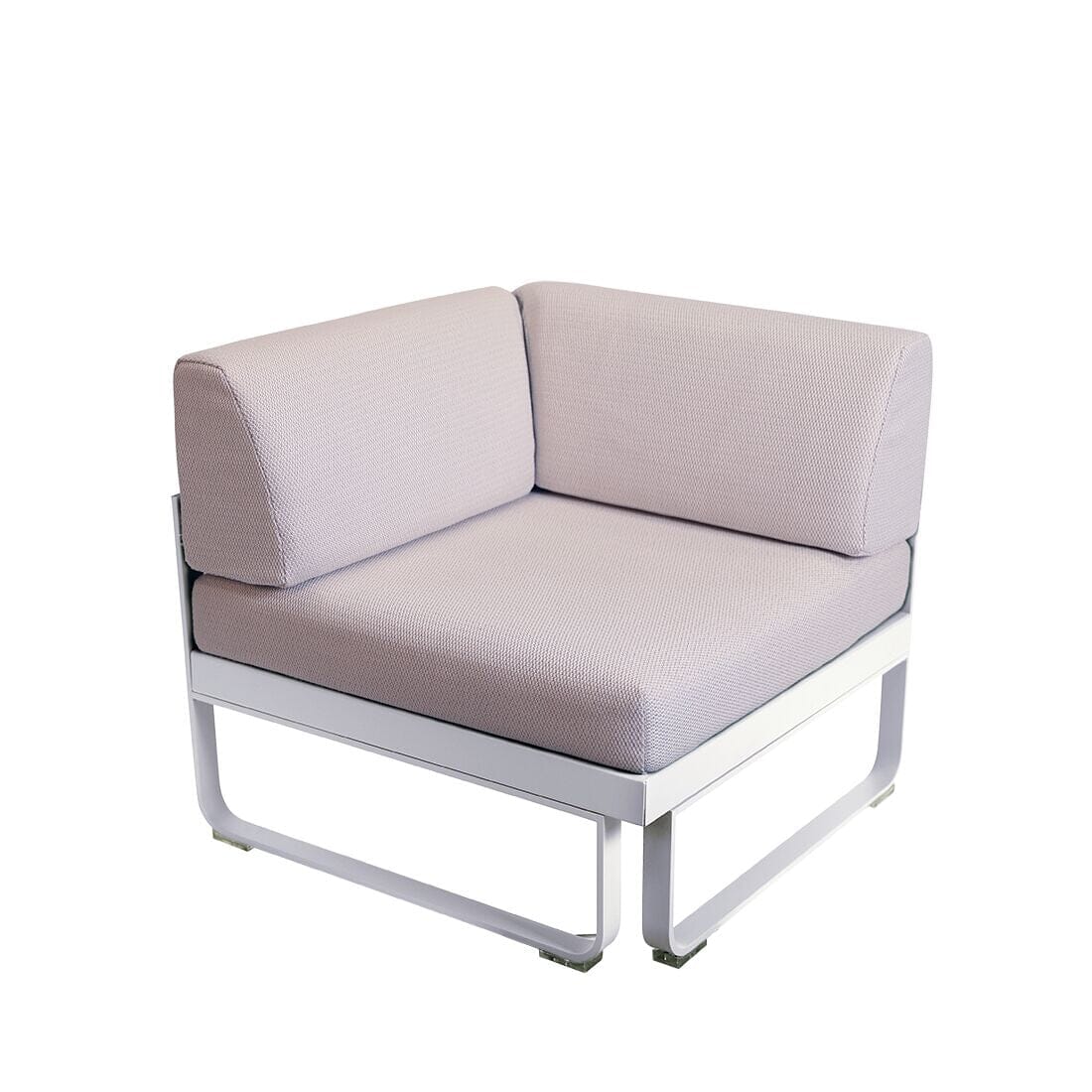 Fermob Bellevie Module d'angle 1 place Perle Blanc coton 01