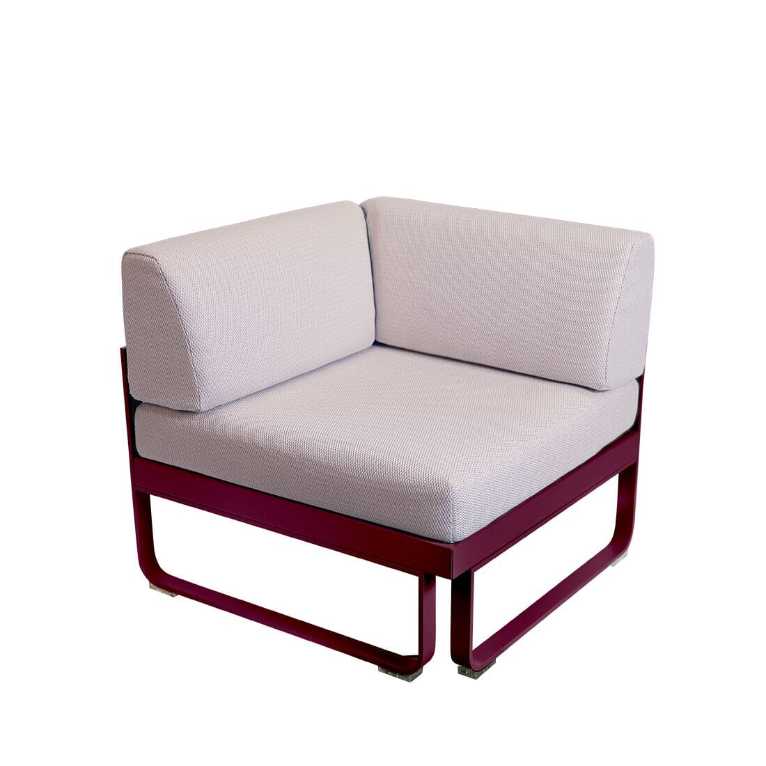 Fermob Bellevie Module d'angle 1 place Perle Cerise noire B9