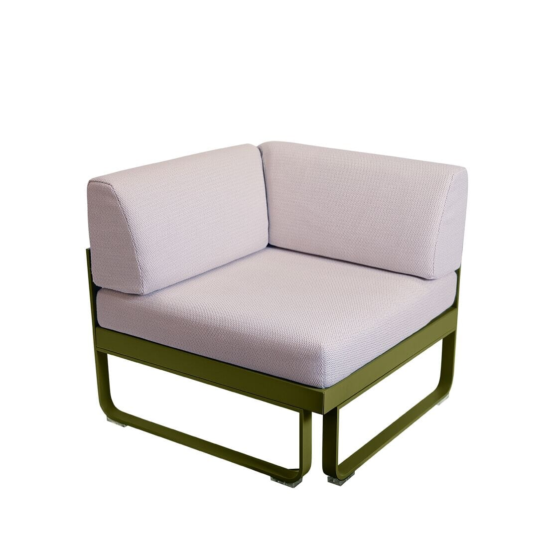 Fermob Bellevie Module d'angle 1 place Perle Pesto D3