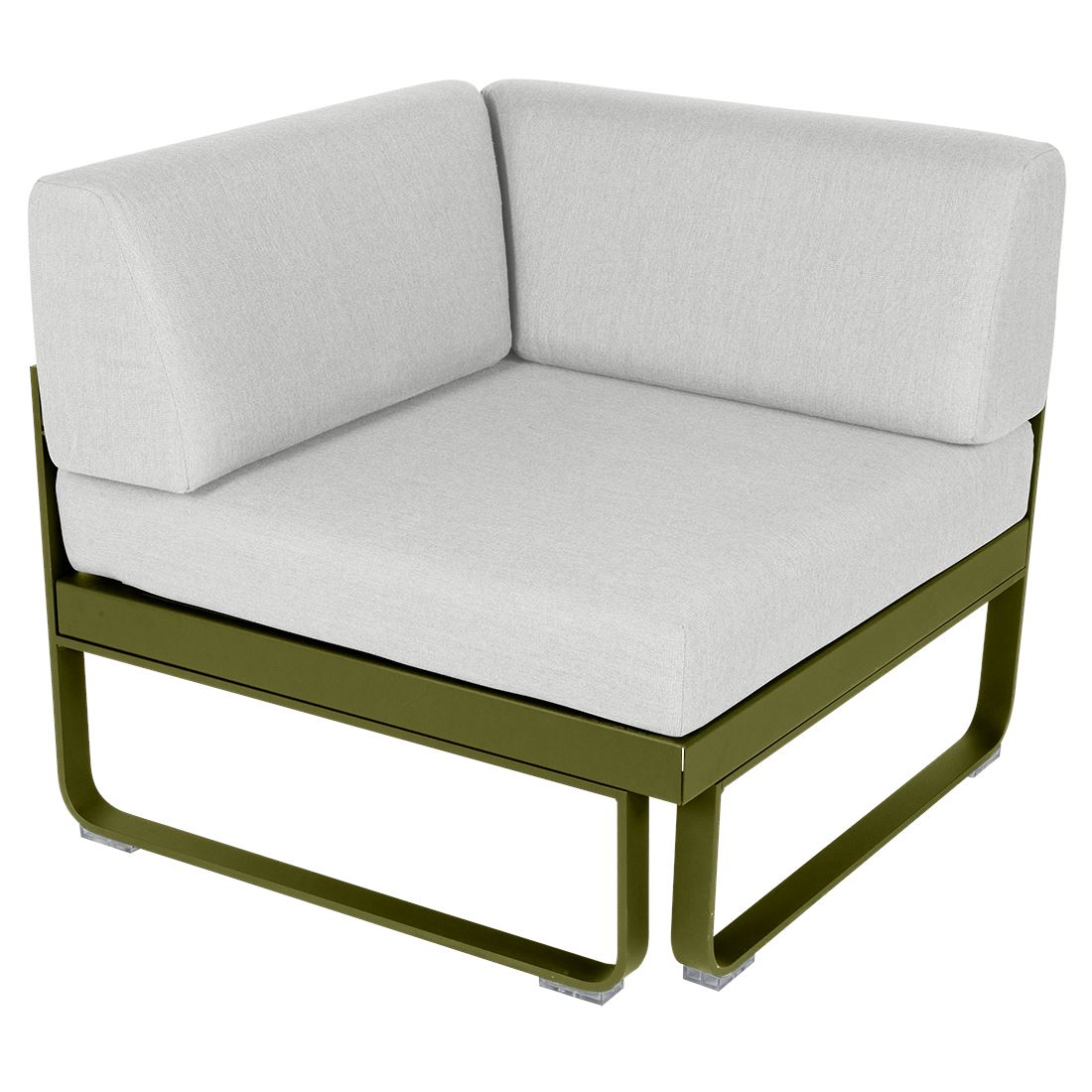 Fermob Bellevie Module d'angle - 1 place Pesto D3 Blanc grisé 81