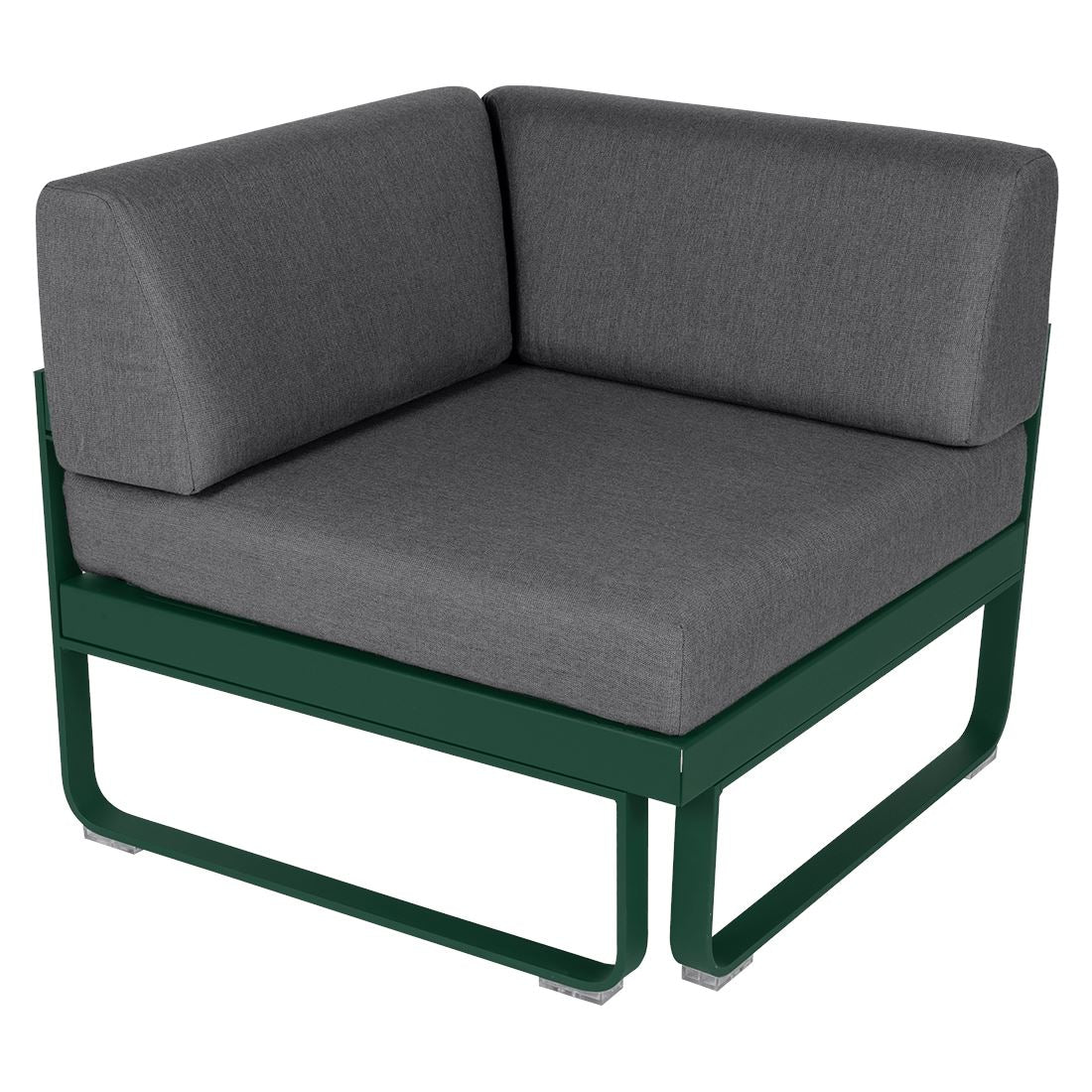 Fermob Bellevie Module d'angle - 1 place Vert cèdre 02 Gris graphite A3