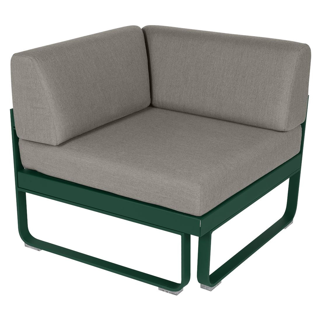 Fermob Bellevie Module d'angle - 1 place Vert cèdre 02 Taupe grisé B8