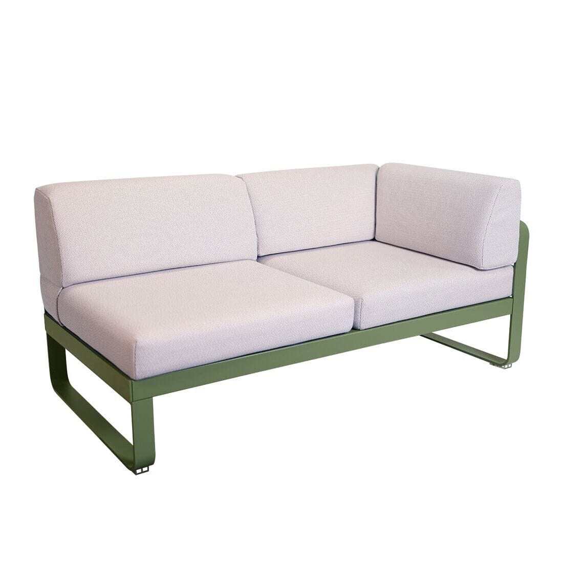 Fermob Bellevie Module d'angle - droit 2 places Perle Cactus 82