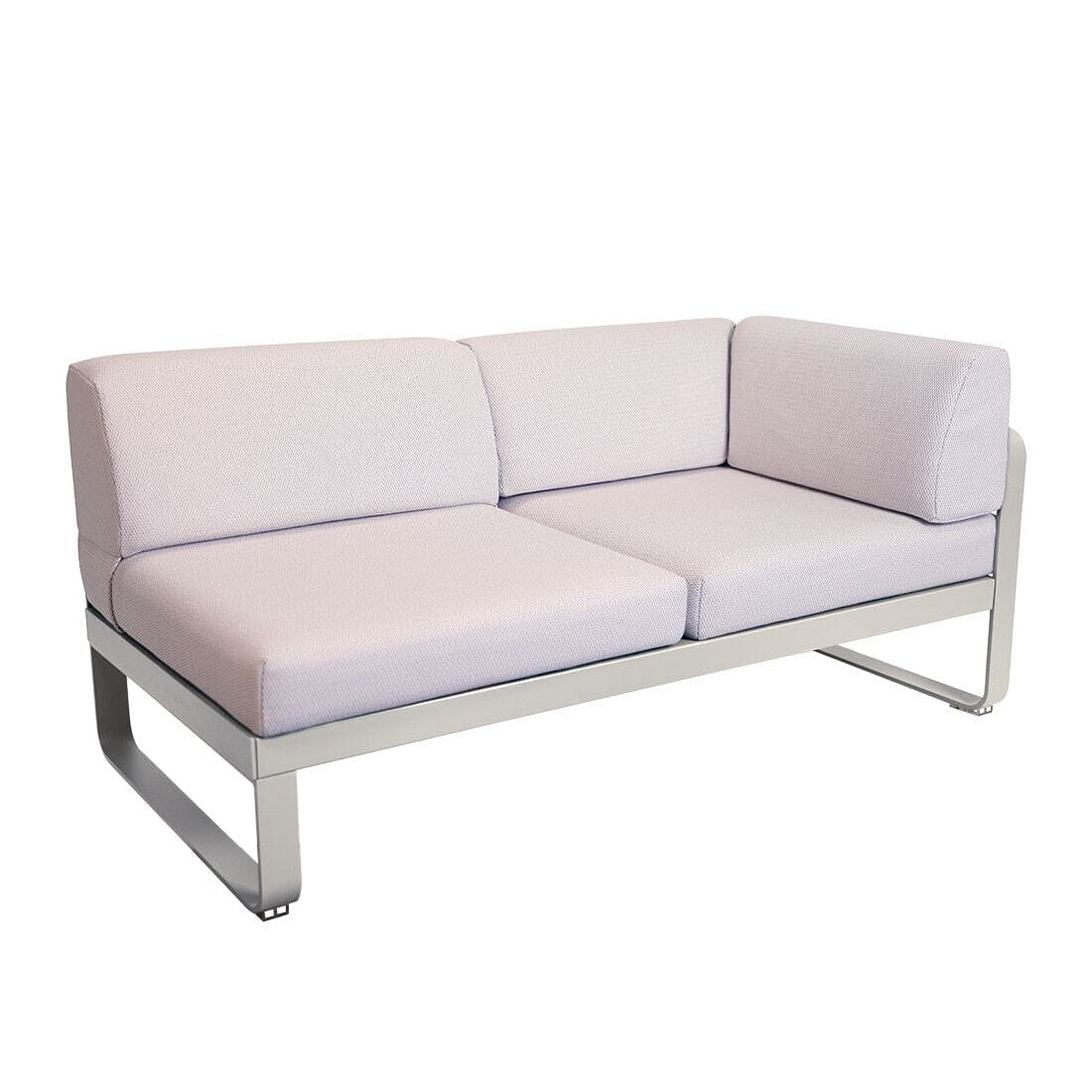 Fermob Bellevie Module d'angle - droit 2 places Perle Gris argile A5