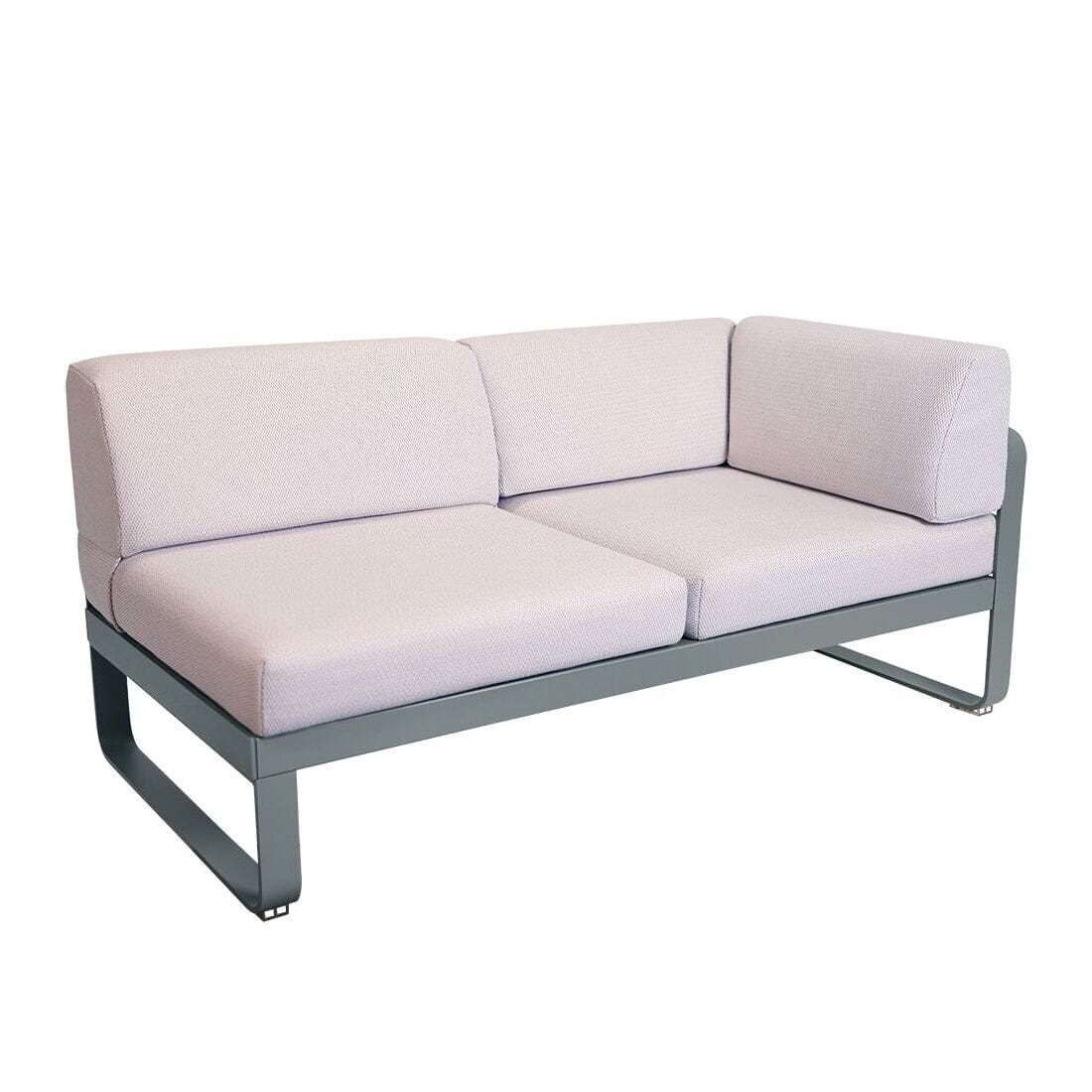 Fermob Bellevie Module d'angle - droit 2 places Perle Gris orage 26