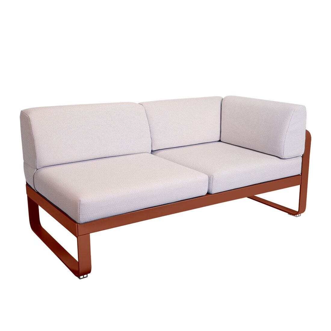 Fermob Bellevie Module d'angle - droit 2 places Perle Ocre rouge 20