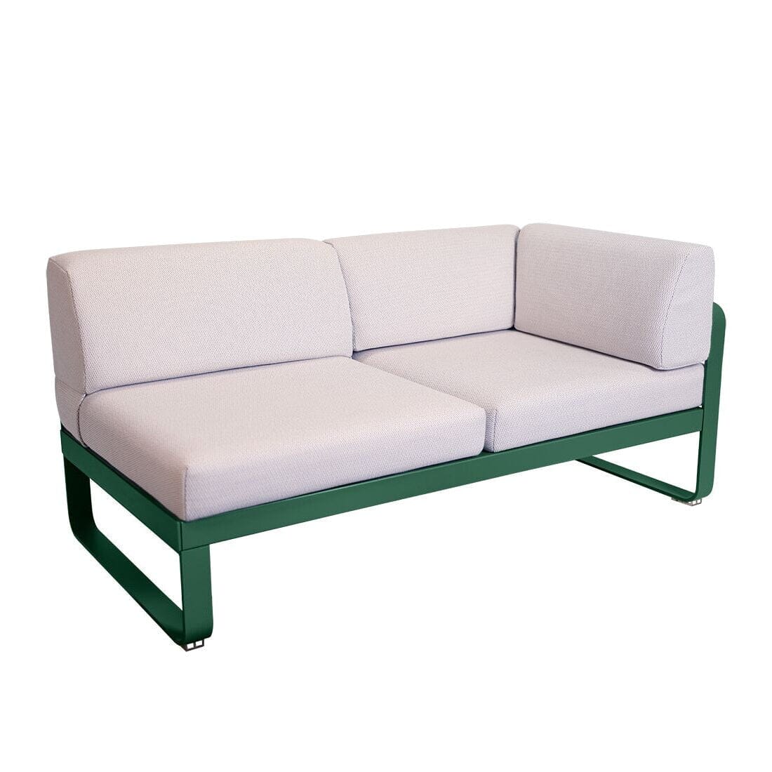 Fermob Bellevie Module d'angle - droit 2 places Perle Vert cèdre 02