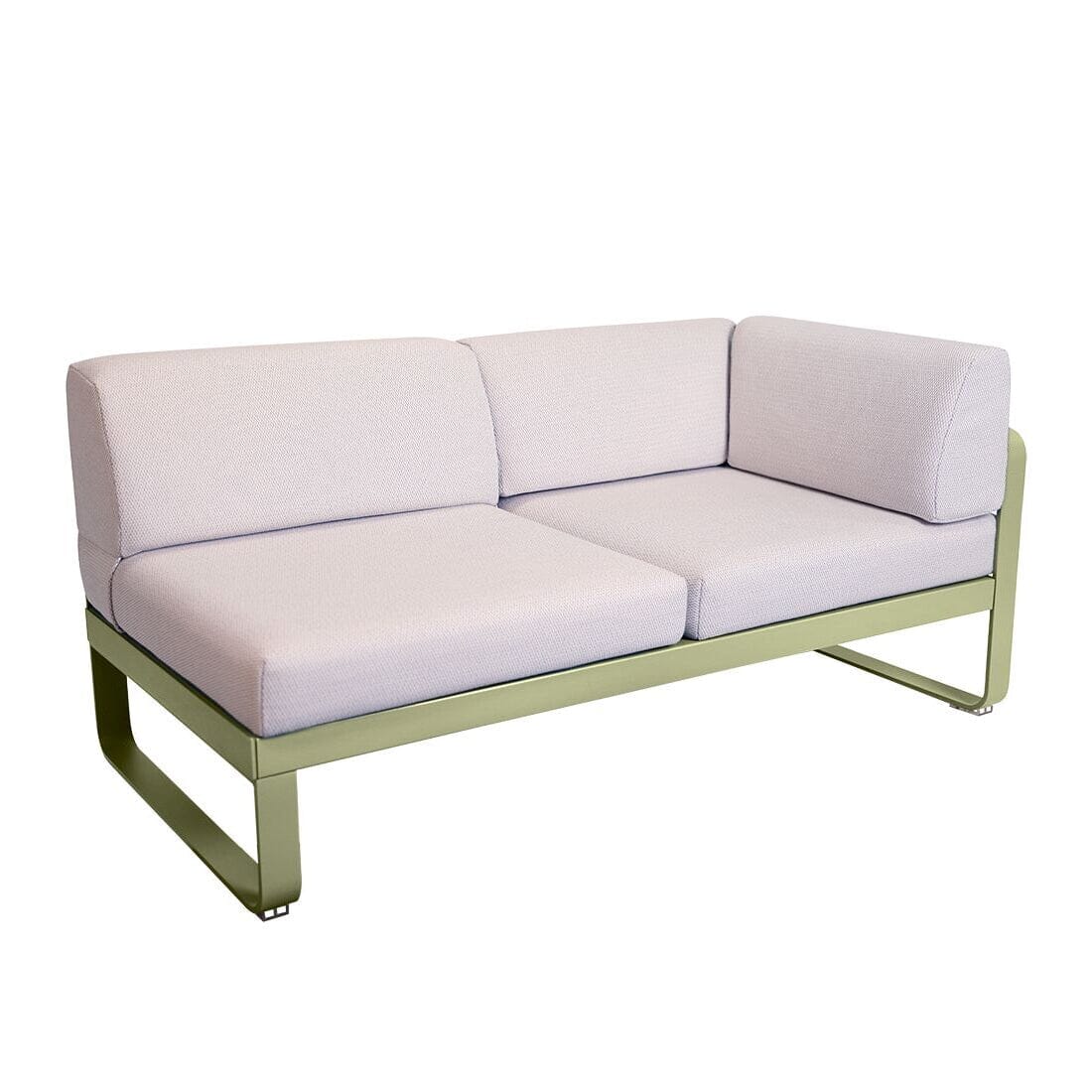 Fermob Bellevie Module d'angle - droit 2 places Perle Vert tilleul 65