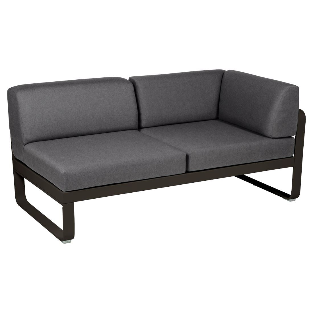 Fermob Bellevie Module d'angle - droit 2 places Tonka E3 Gris graphite A3