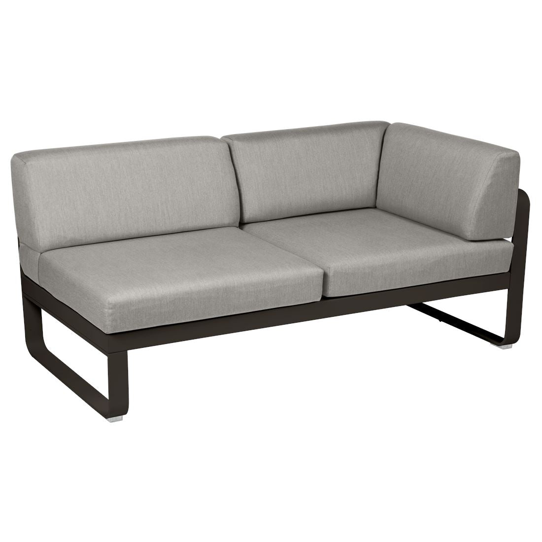 Fermob Bellevie Module d'angle - droit 2 places Tonka E3 Taupe grisé B8
