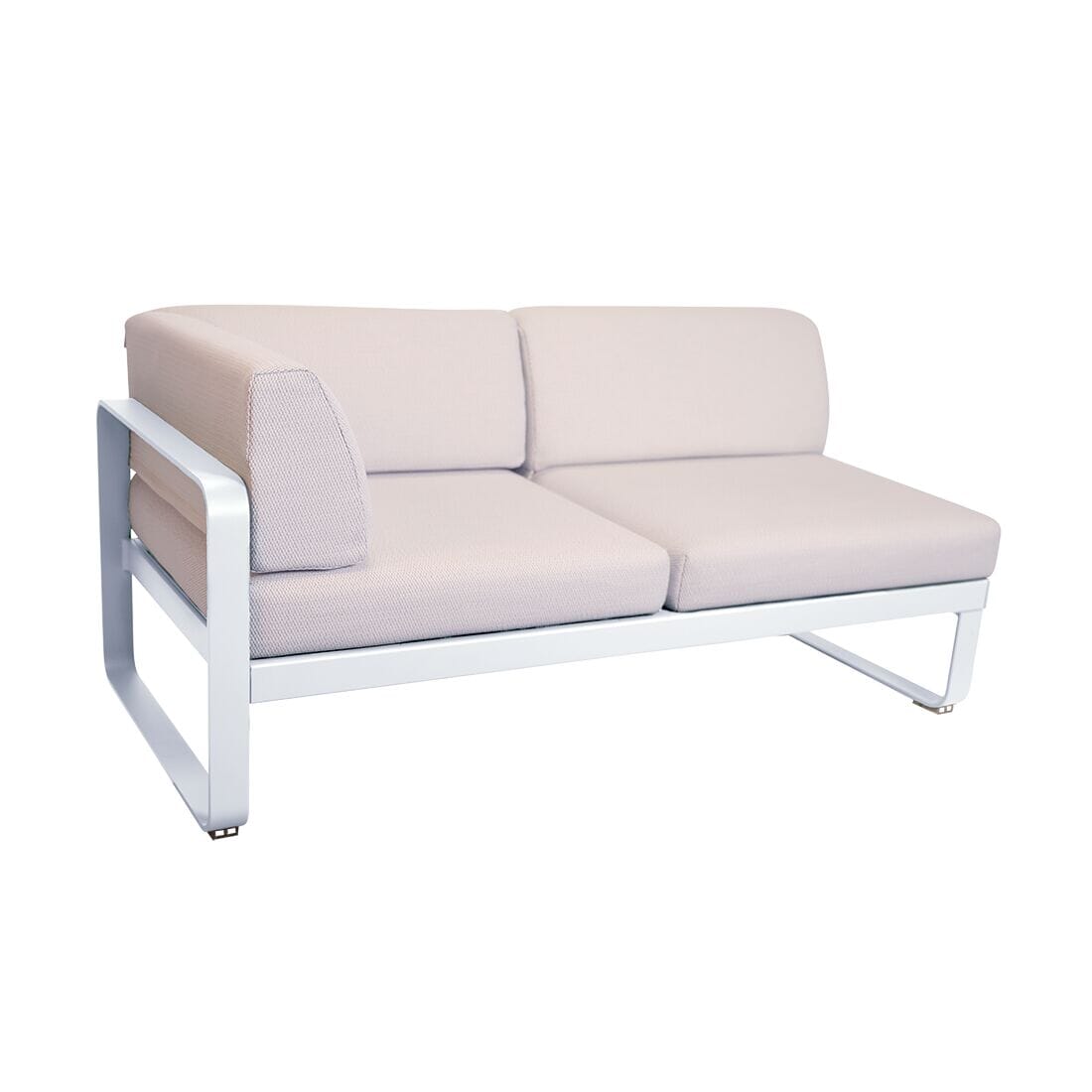 Fermob Bellevie Module d'angle - gauche 2 places Blanc coton 01 Perle D4