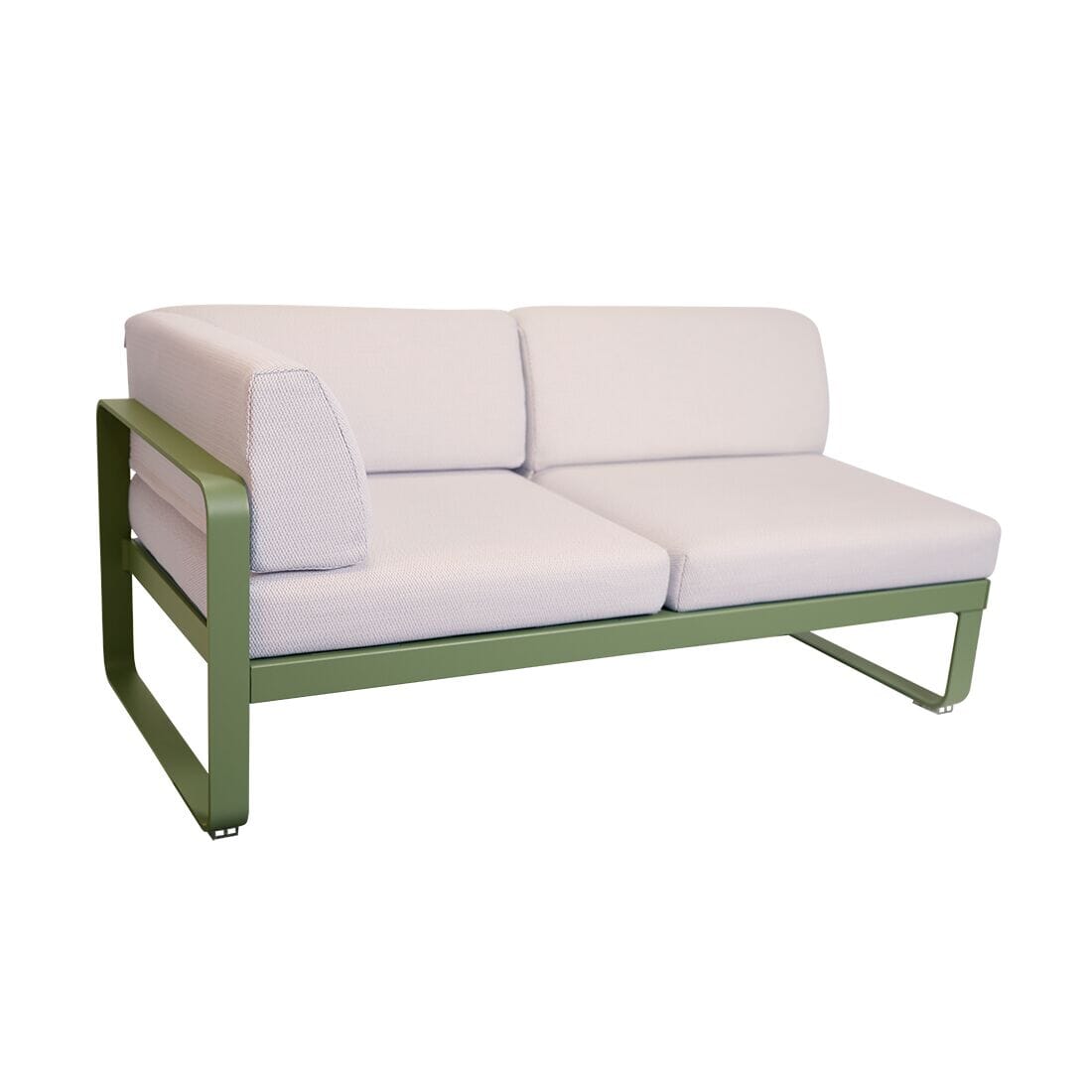 Fermob Bellevie Module d'angle - gauche 2 places Cactus 82 Perle D4