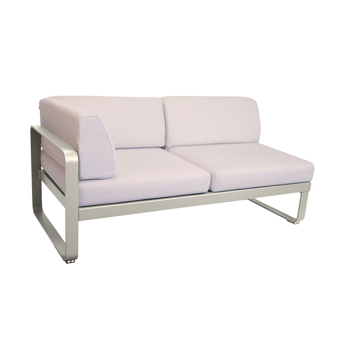 Fermob Bellevie Module d'angle - gauche 2 places Gris argile A5 Perle D4