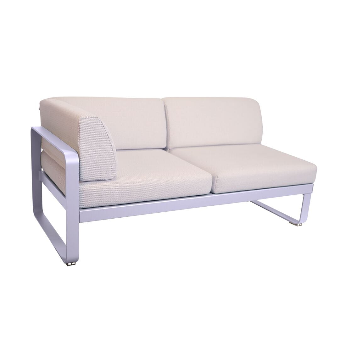 Fermob Bellevie Module d'angle - gauche 2 places Guimauve D1 Perle D4