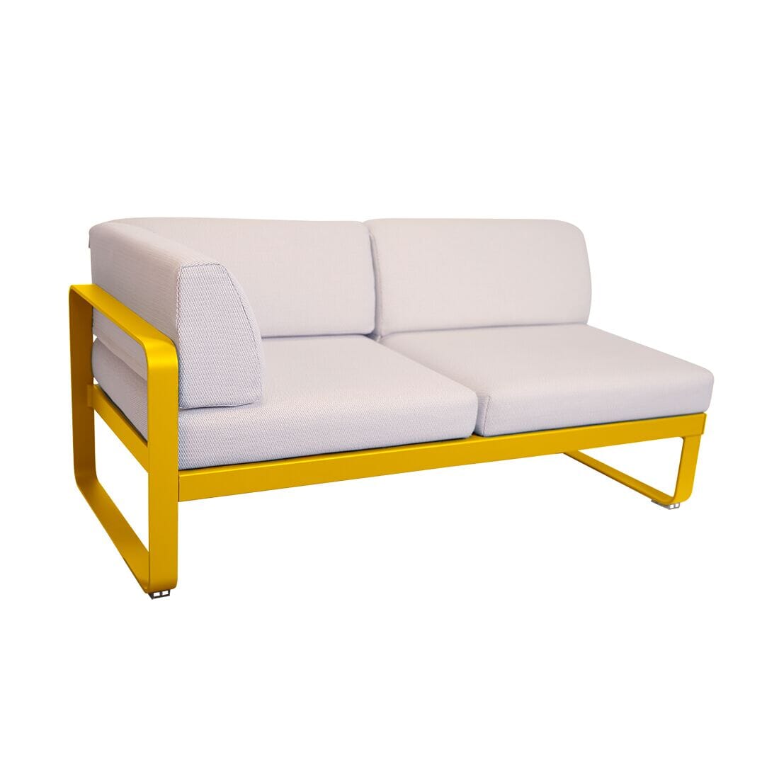 Fermob Bellevie Module d'angle - gauche 2 places Miel C6 Perle D4