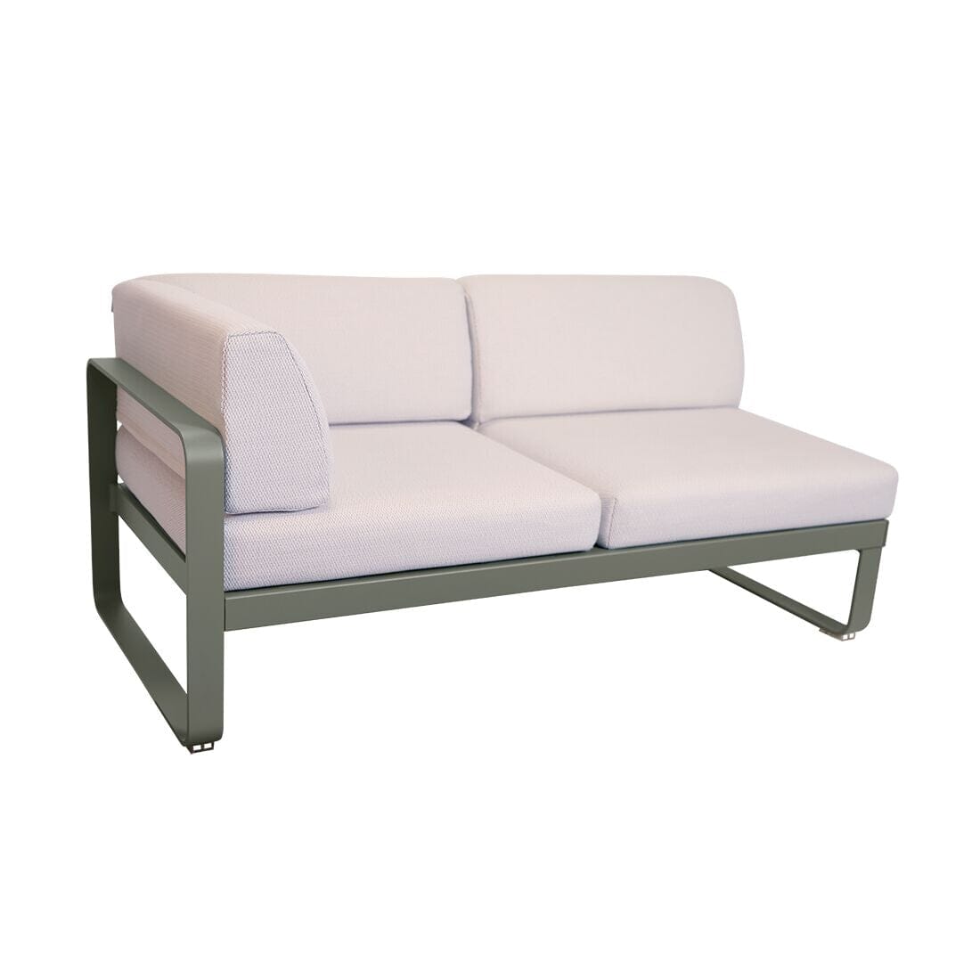 Fermob Bellevie Module d'angle - gauche 2 places Romarin 48 Perle D4