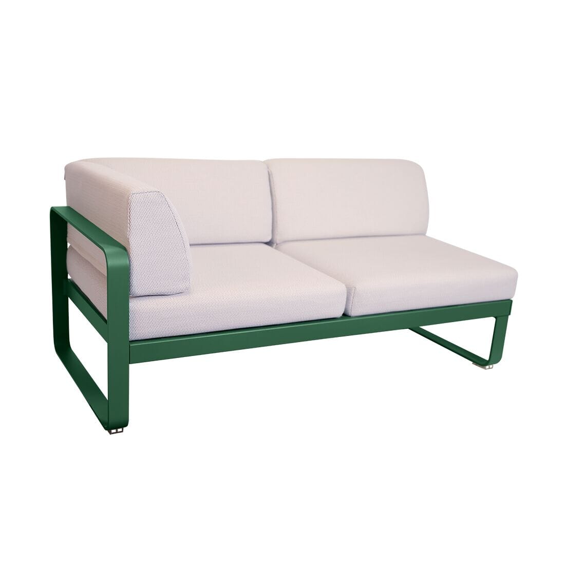 Fermob Bellevie Module d'angle - gauche 2 places Vert cèdre 02 Perle D4