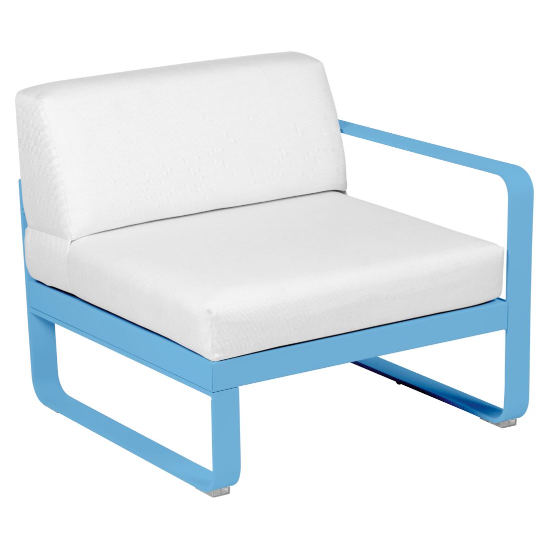 Fermob Bellevie Module Droit 1 place Bleu maya E1 Blanc grisé 81
