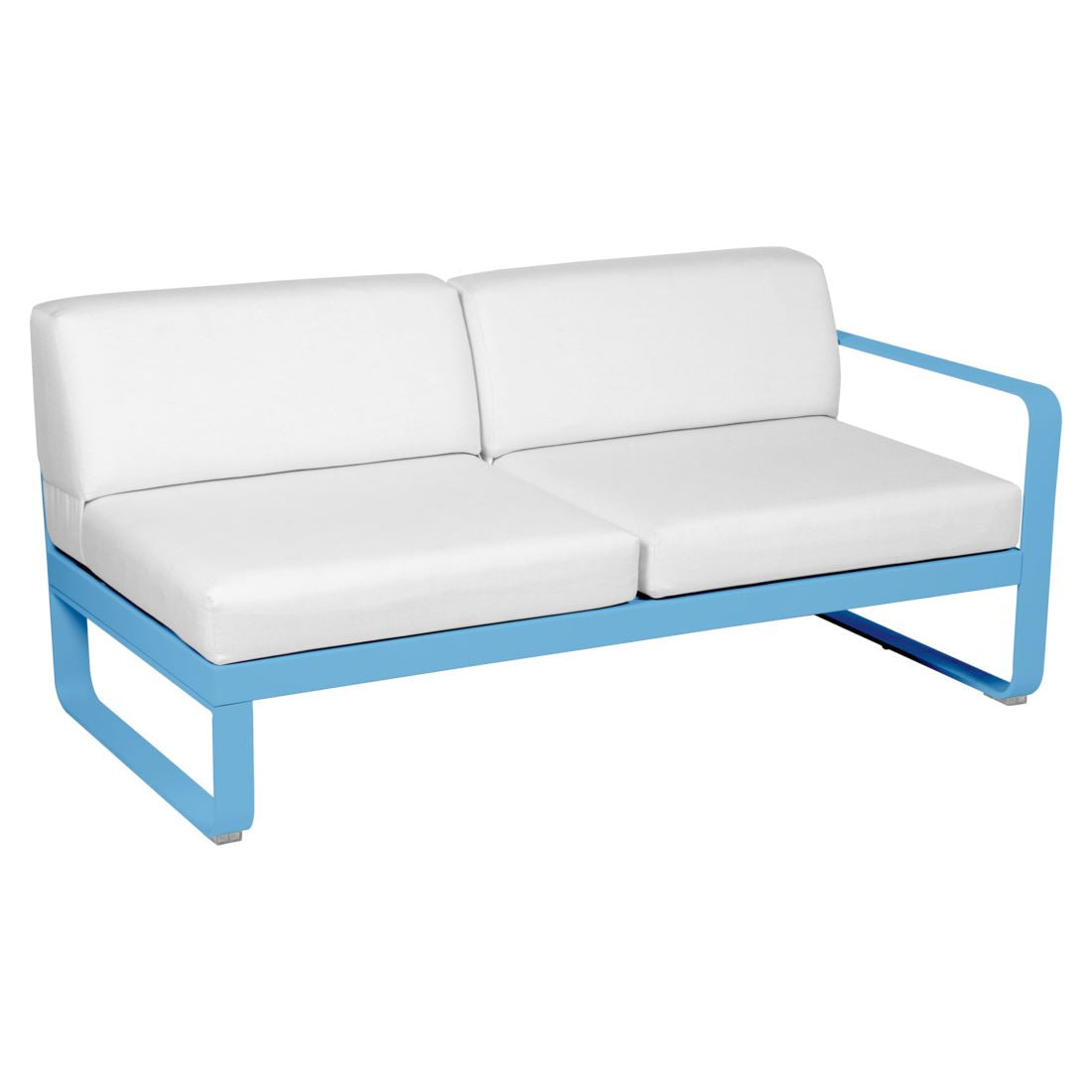 Fermob Bellevie Module droit 2 places Bleu maya E1 Blanc grisé 81